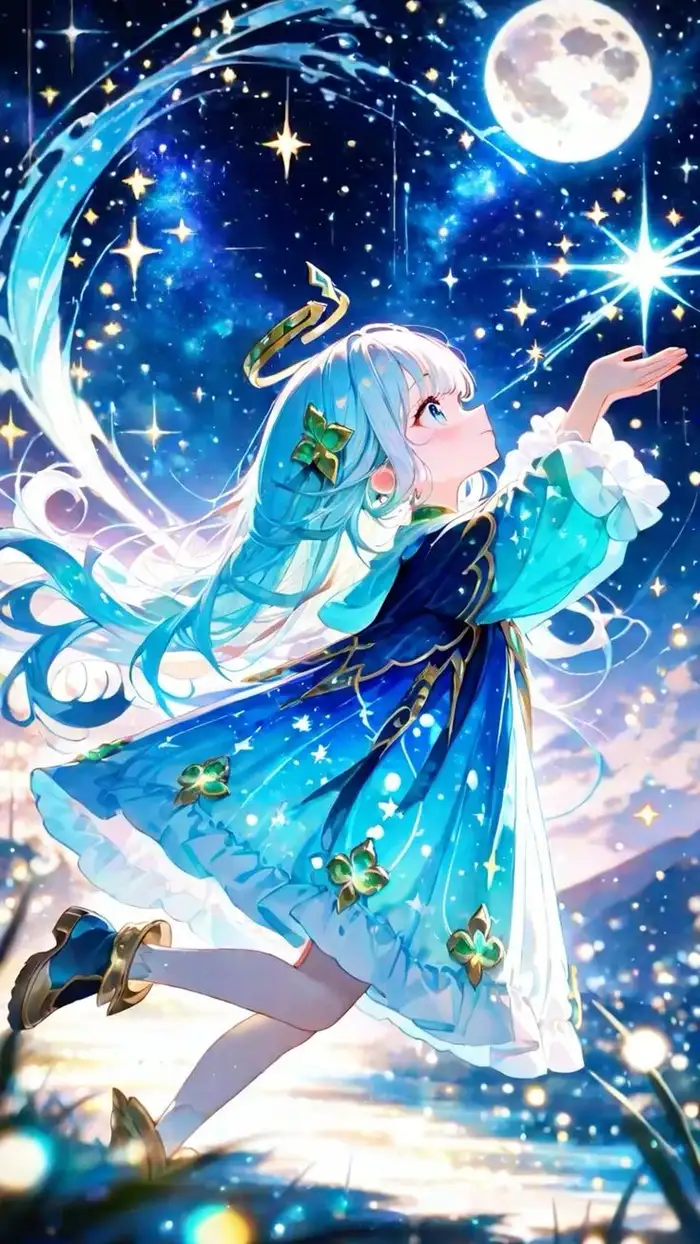 ảnh anime màu xanh dương 2d đẹp