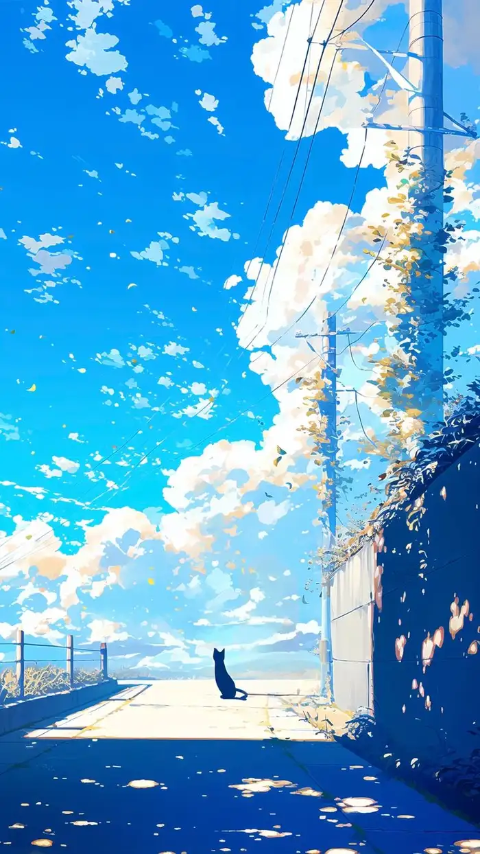 ảnh anime màu xanh dương cực kì đẹp