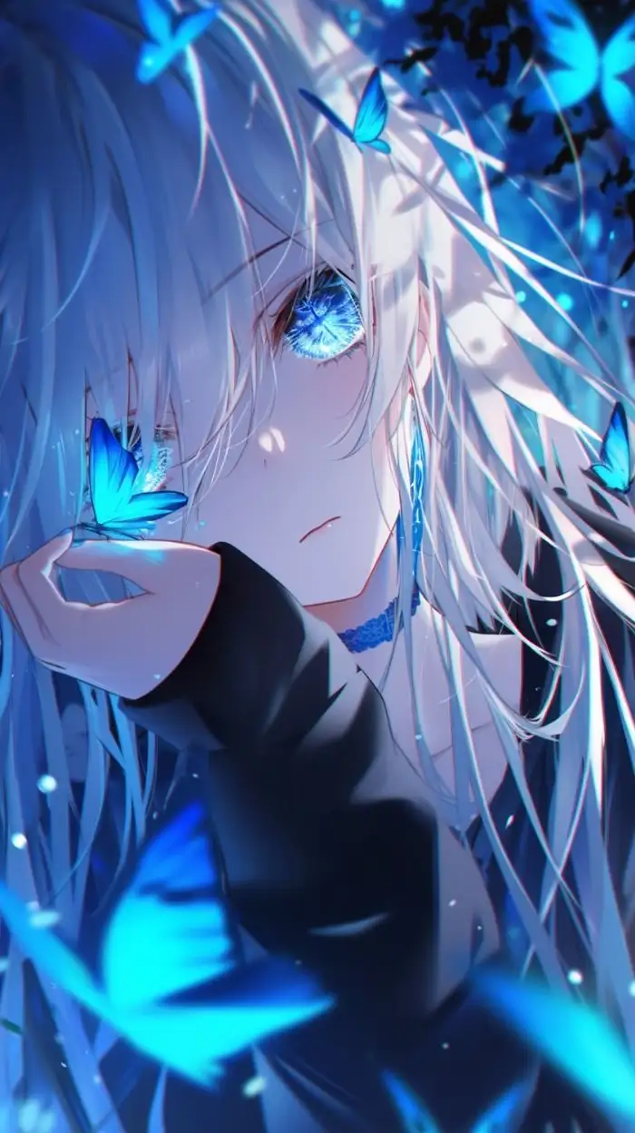 ảnh anime màu xanh dương đẹp