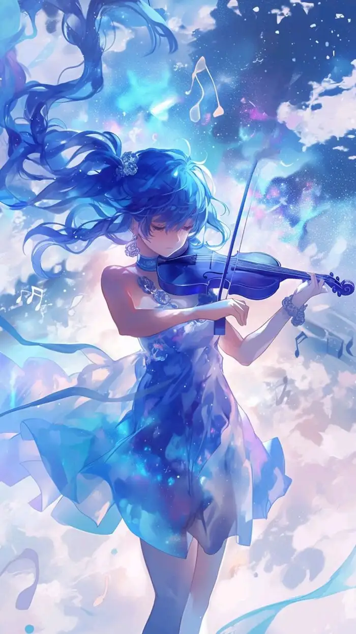 ảnh anime màu xanh dương full hd đẹp nhất