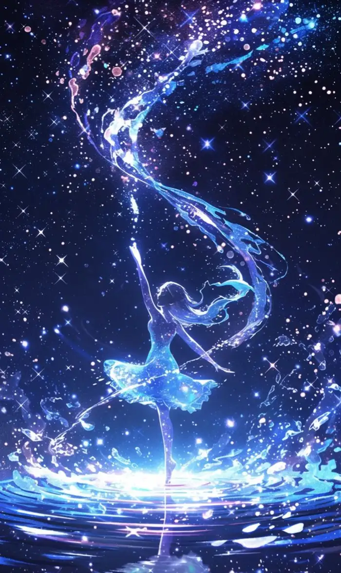 ảnh anime màu xanh dương nữ cực đẹp