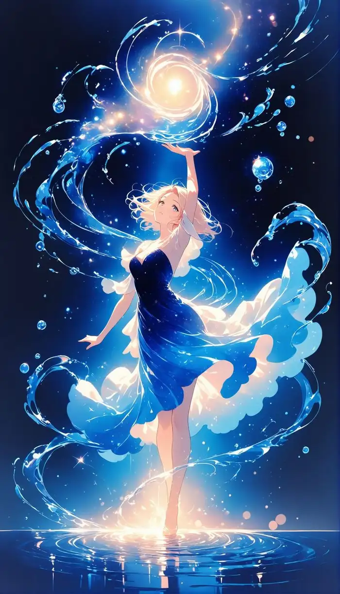 ảnh anime màu xanh dương