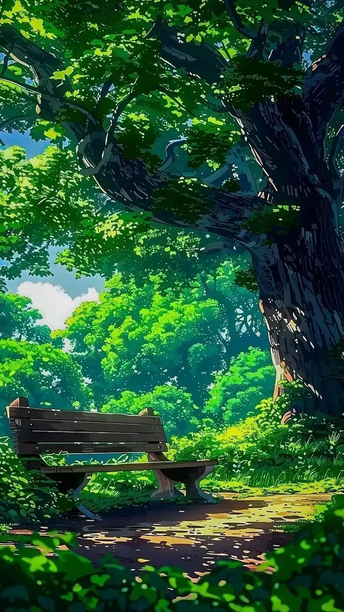 ảnh anime màu xanh lá cây hd cực đẹp