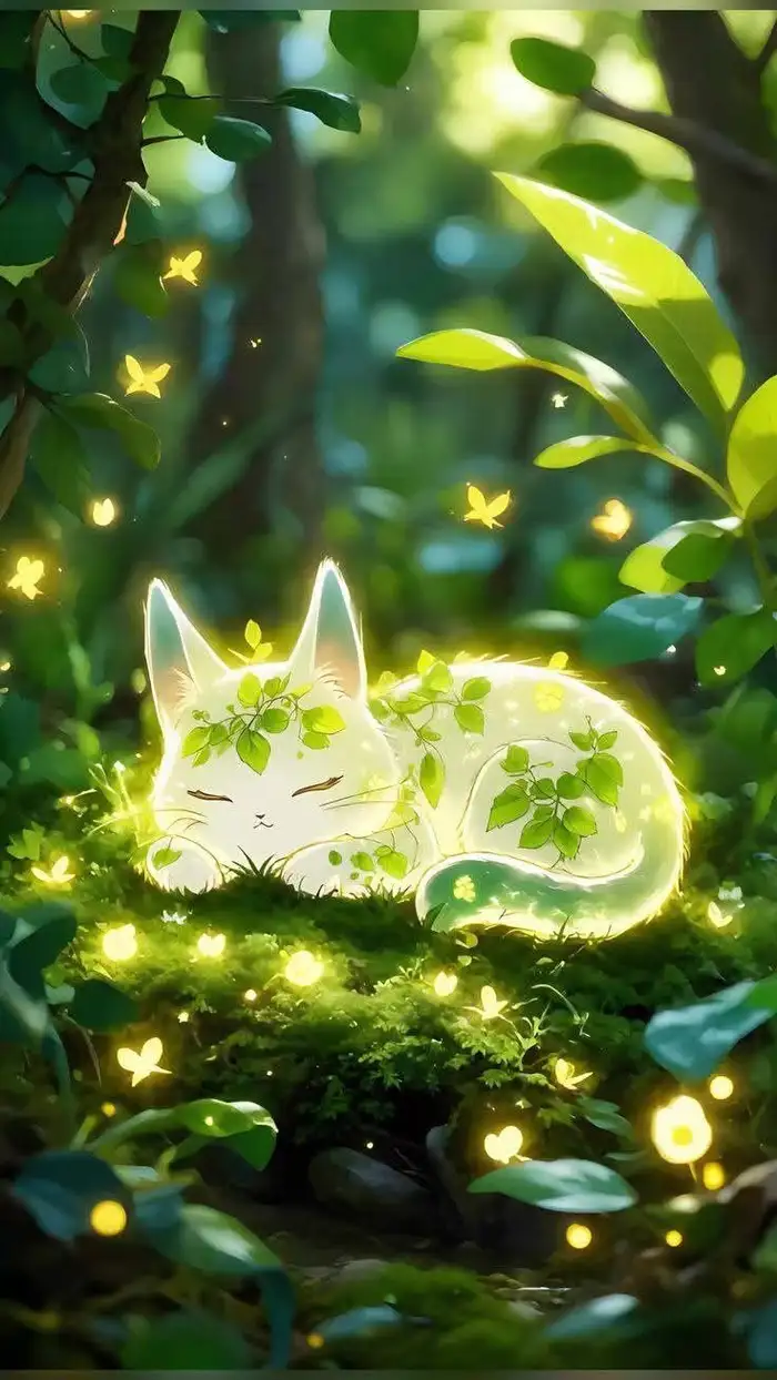ảnh anime màu xanh lá cây siêu cute