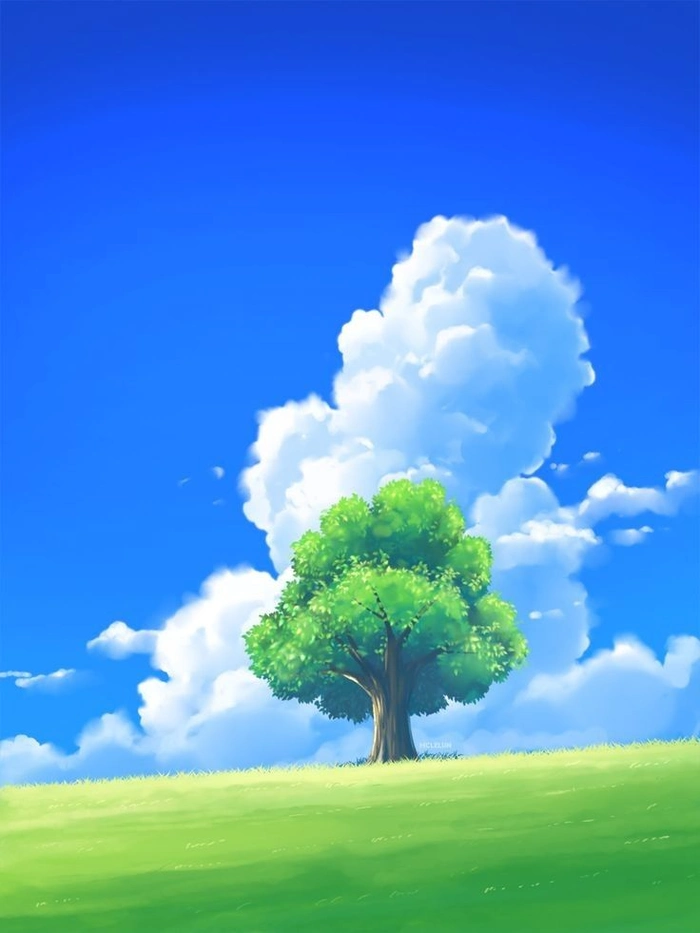 ảnh bầu trời xanh anime