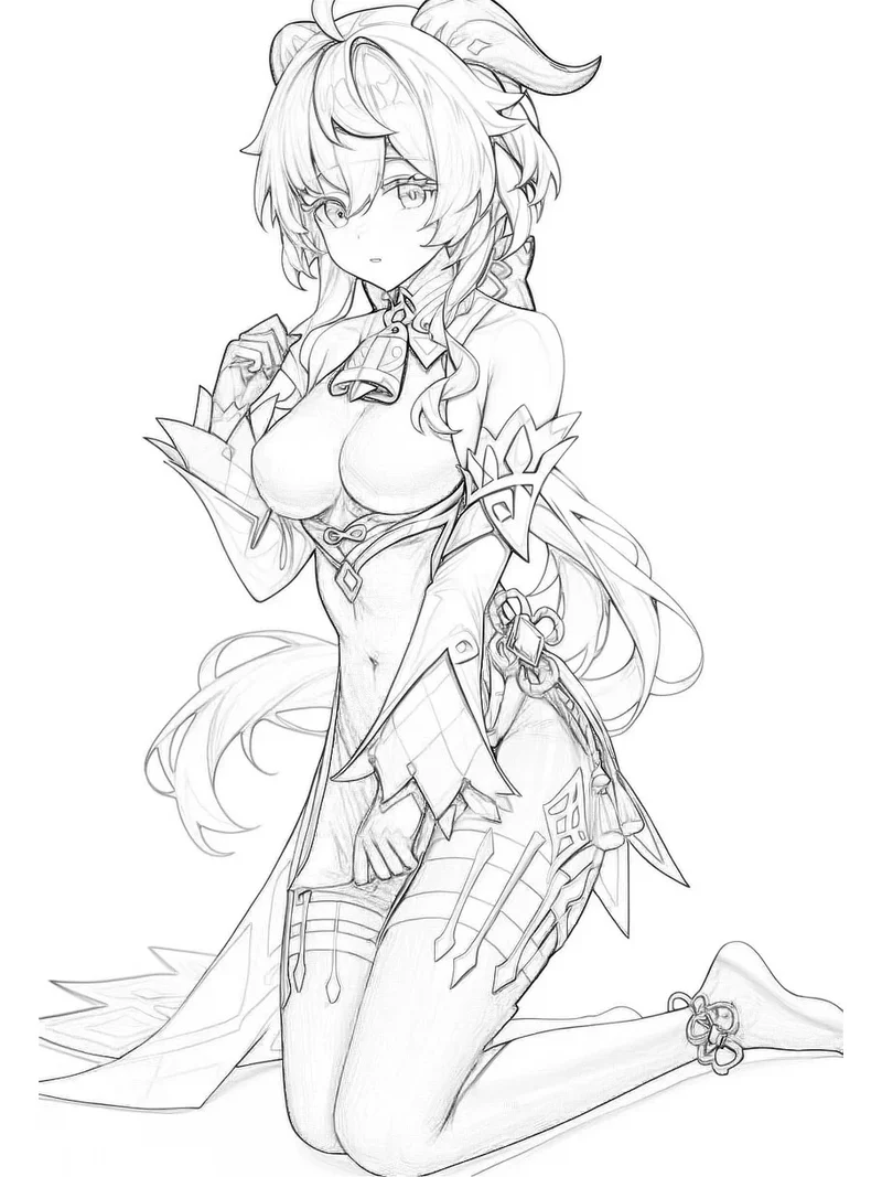 ảnh để tô màu anime