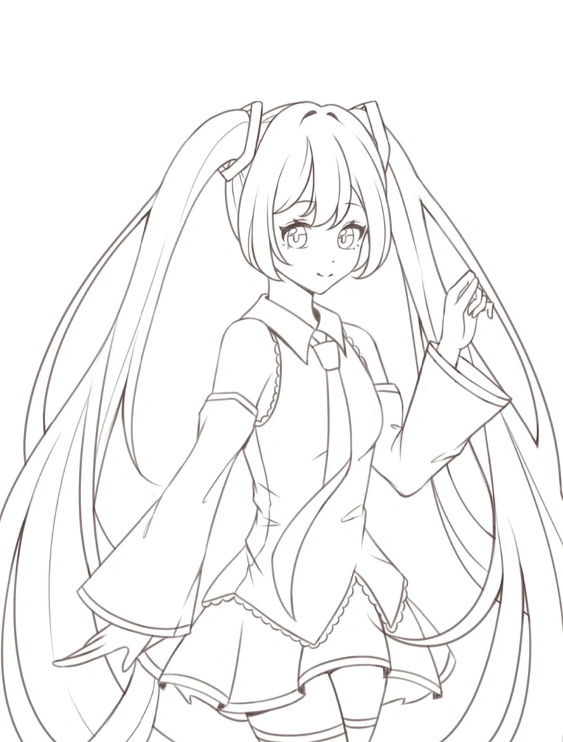 ảnh tô màu anime