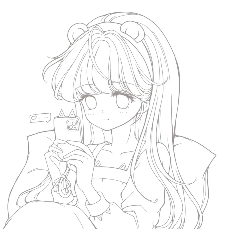 ảnh tô màu công chúa anime