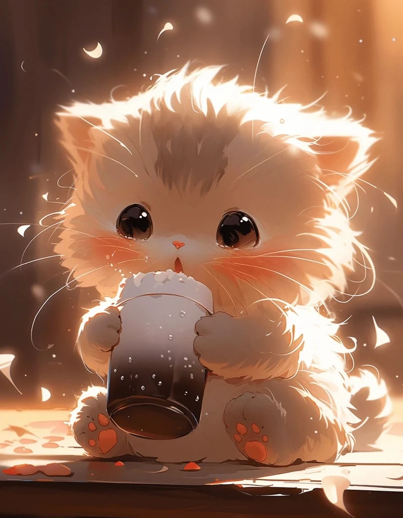 chibi mèo cute