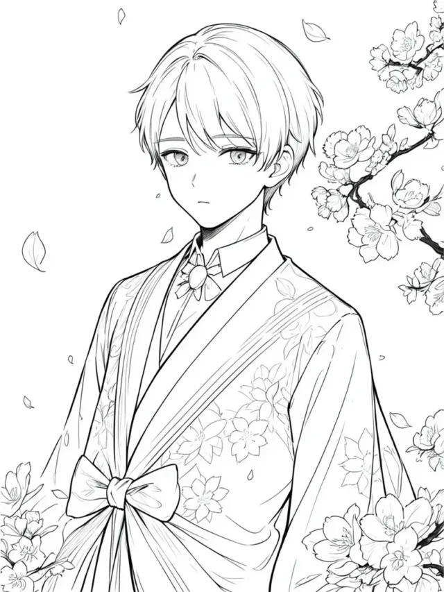 Bộ sưu tập hình ảnh tô màu anime đơn giản dành cho các bé