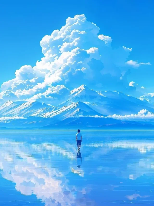 50+ Ảnh anime bầu trời trong xanh chất lượng 4K