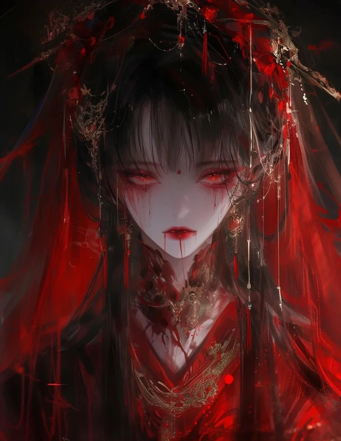 hình ảnh anime kinh dị nữ