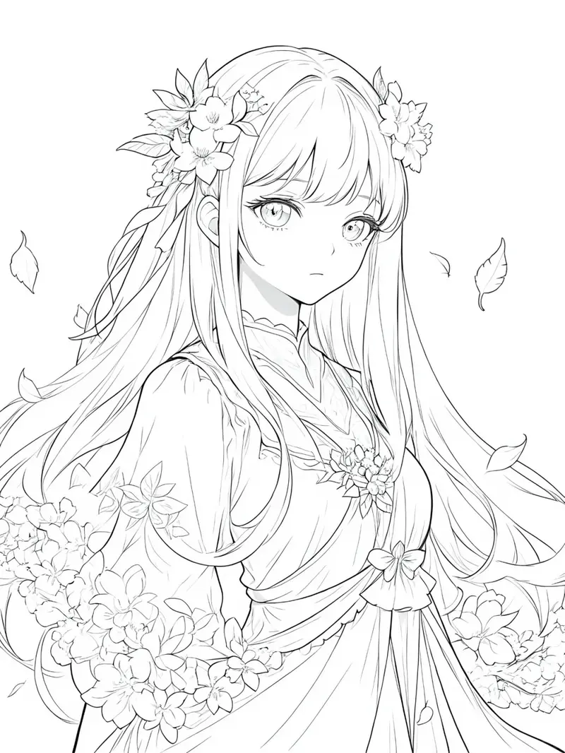 hình ảnh anime tô màu