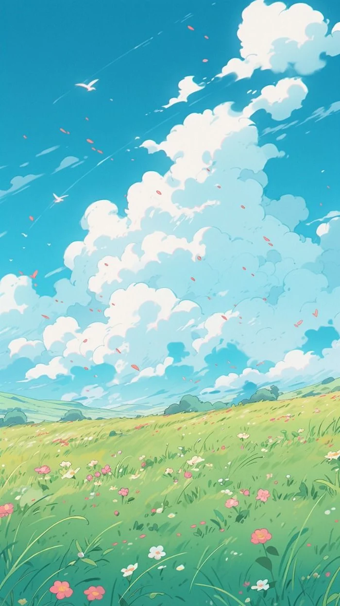 hình ảnh bầu trời anime