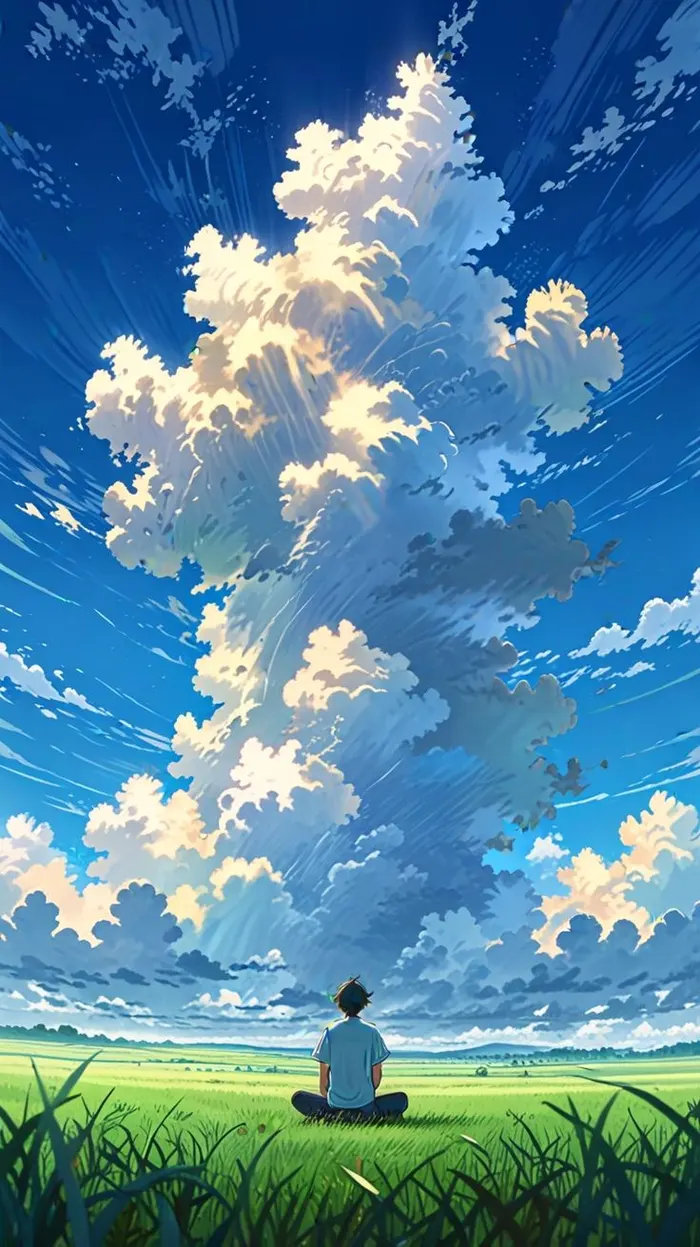 hình ảnh bầu trời đẹp anime