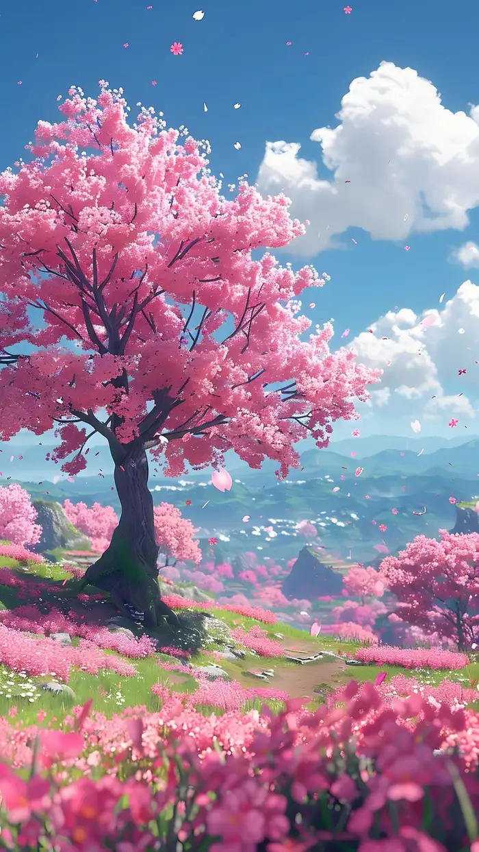 hình ảnh hoa anh đào anime cực kì đẹp