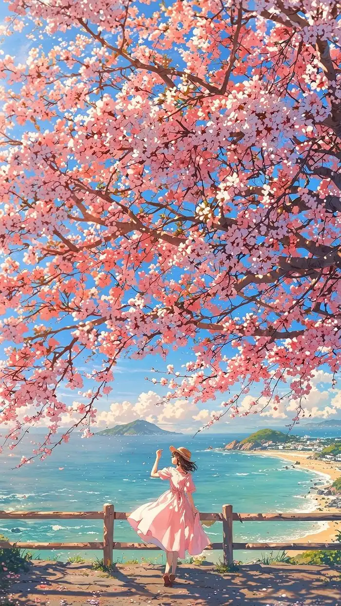 hình ảnh hoa anh đào anime hd đẹp