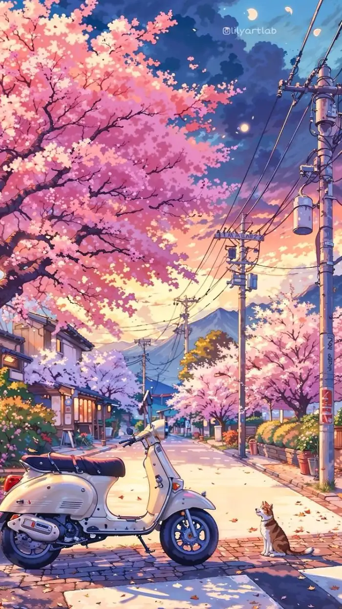 hình ảnh hoa anh đào anime siêu đẹp