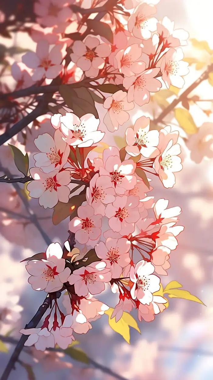 hình ảnh hoa anh đào anime