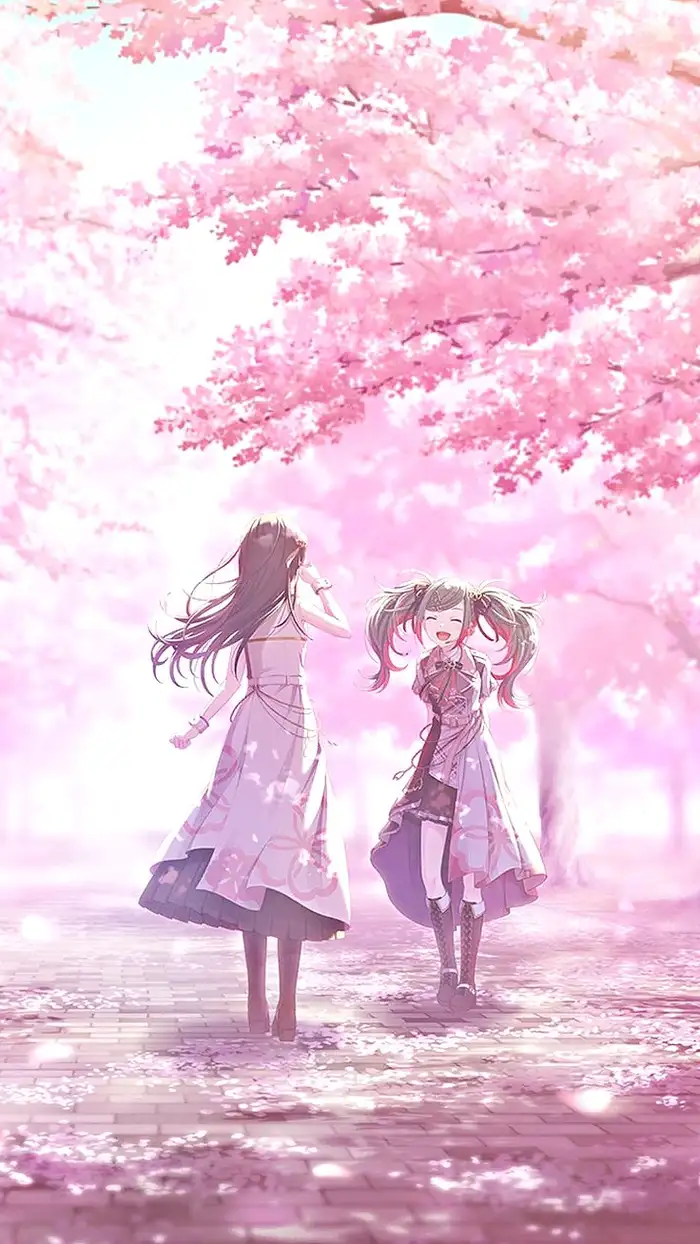 hình ảnh rừng hoa anh đào anime