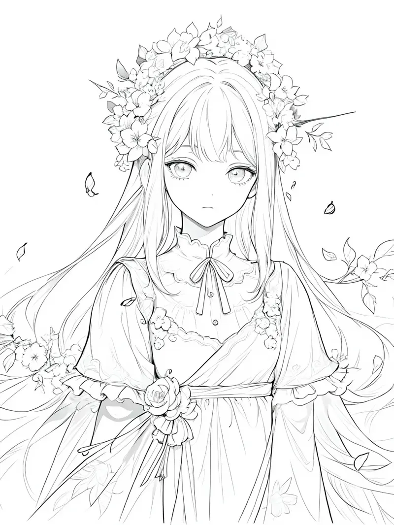 hình anime cute tô màu