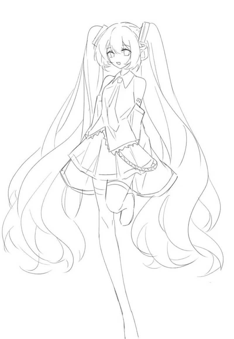 hình anime dễ thương tô màu