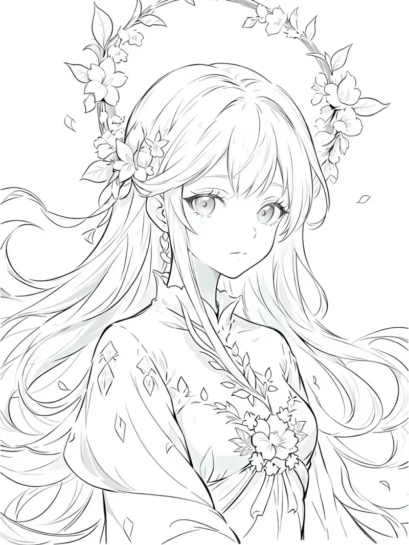 in hình chibi cute tô màu