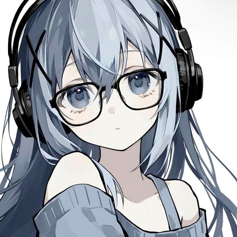 anime đeo kính cute