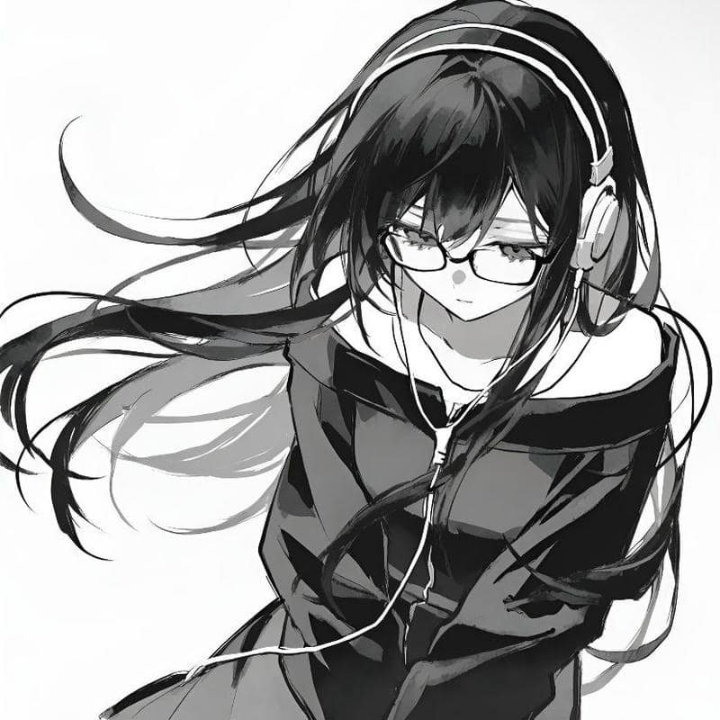 anime đeo kính nền