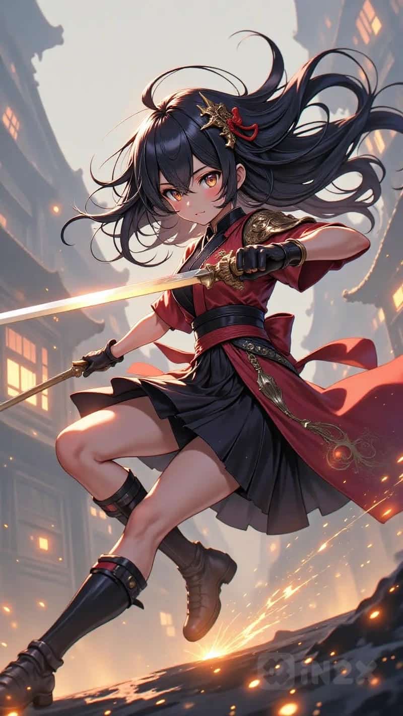 anime gái ngầu cầm kiếm