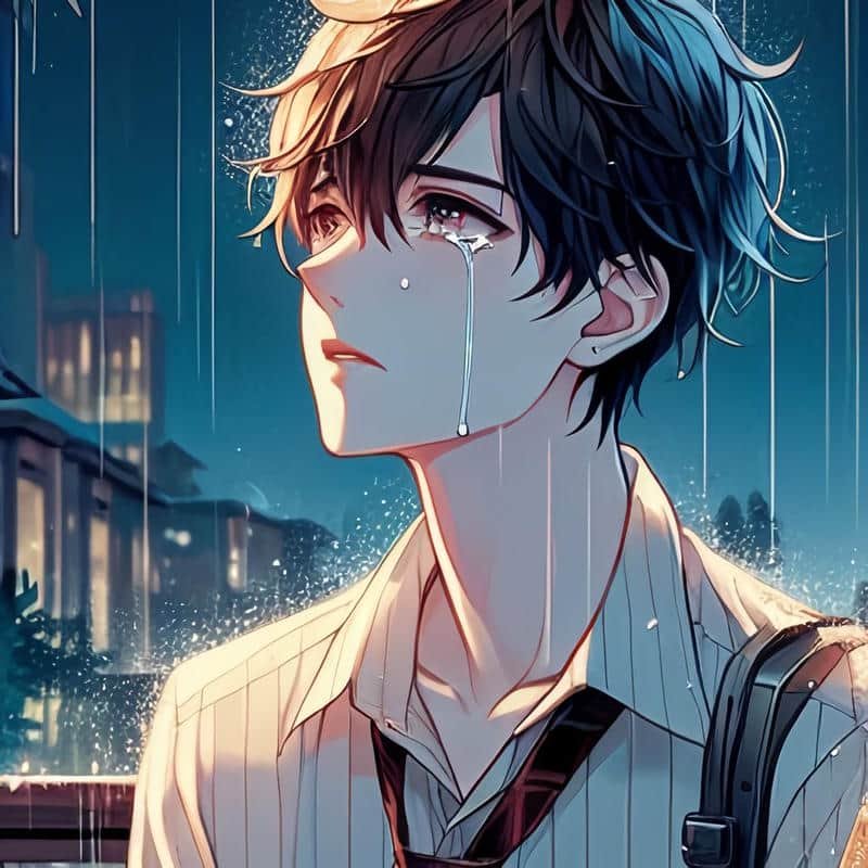 anime nam buồn đẹp mưa
