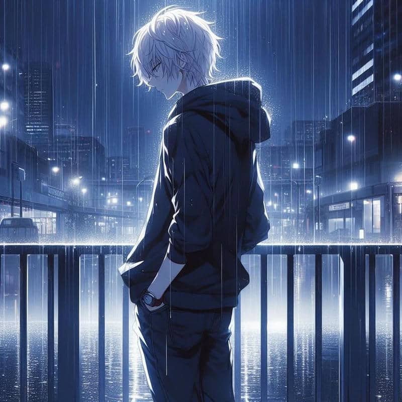 anime nam buồn mưa