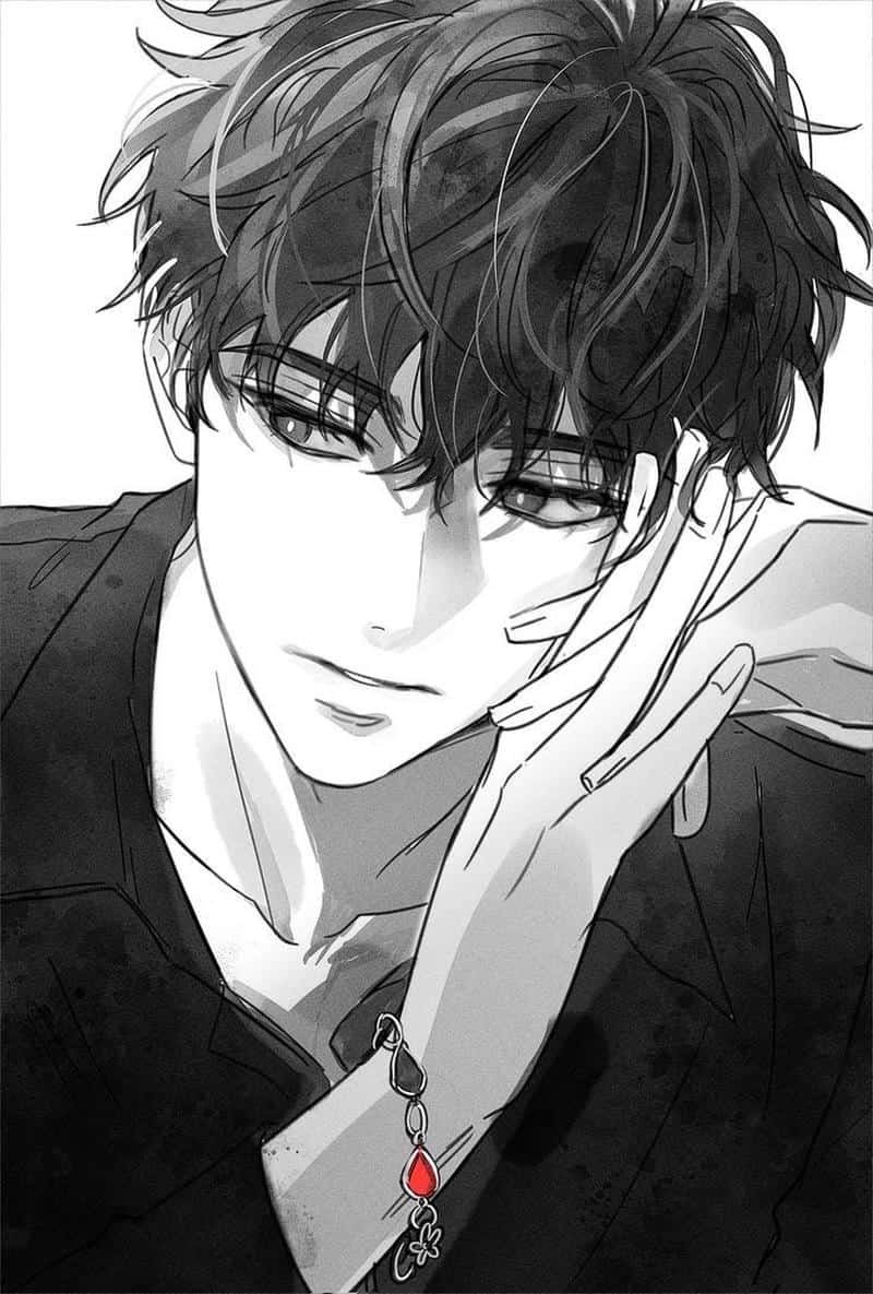 anime nam trắng đen ảnh ngầu