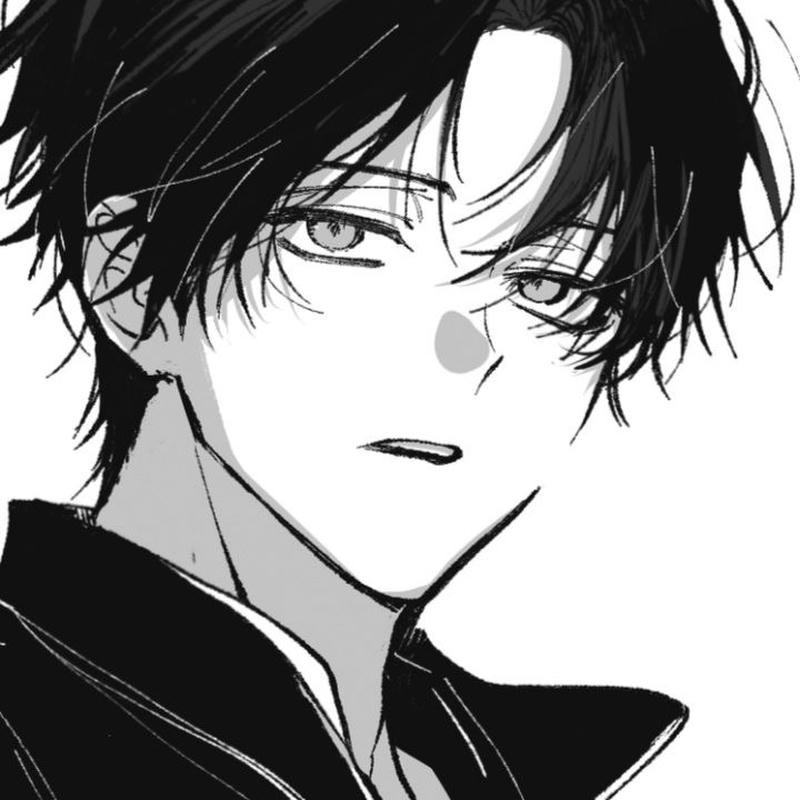 anime nam trắng đen ảnh