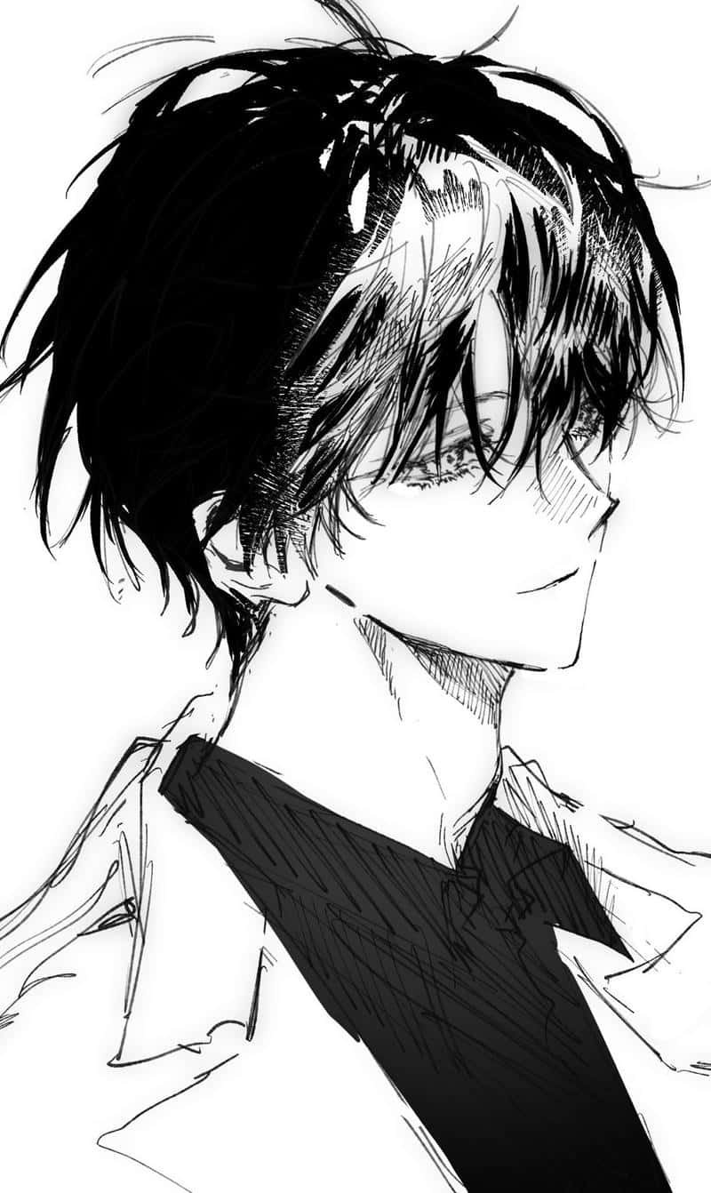 anime nam trắng đen đẹp