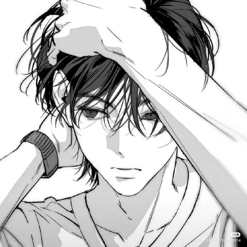 anime nam trắng đen hình đẹp