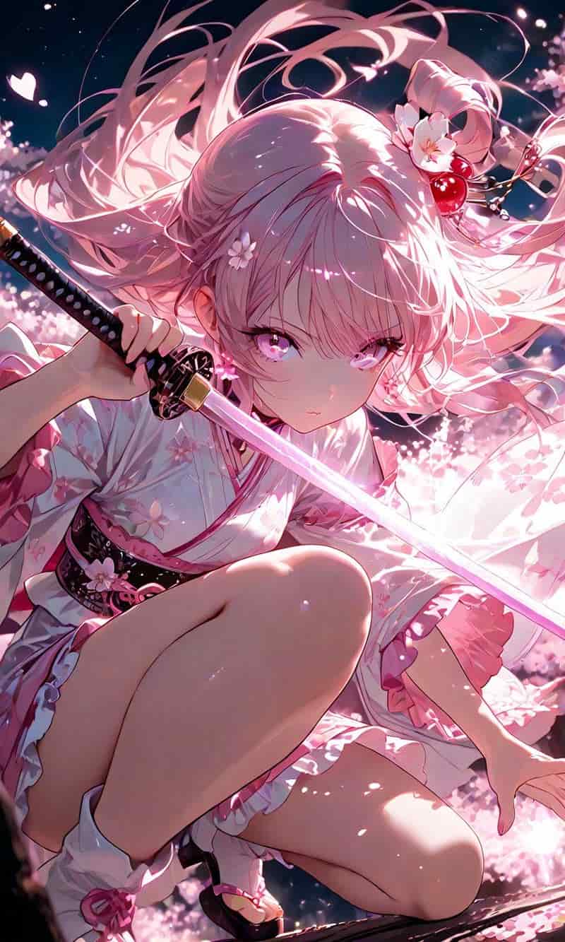 anime ngầu cầm kiếm gái xinh