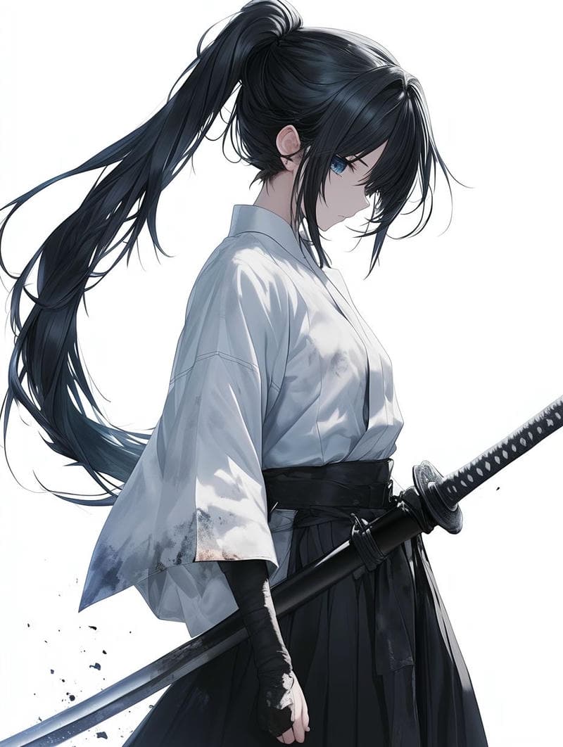 anime nữ cầm kiếm