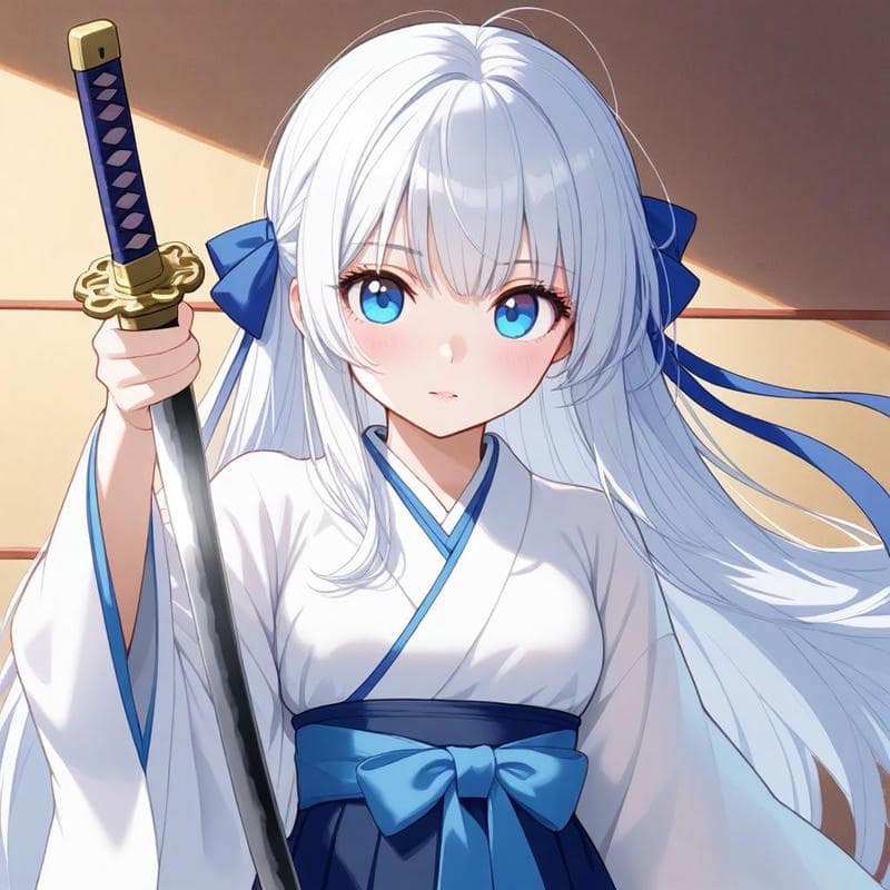 anime nữ cầm kiếm cute