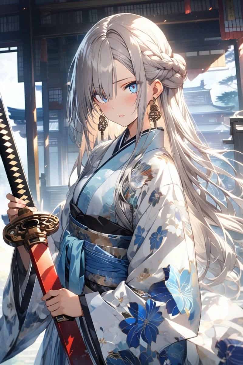 anime nữ cầm kiếm xinh