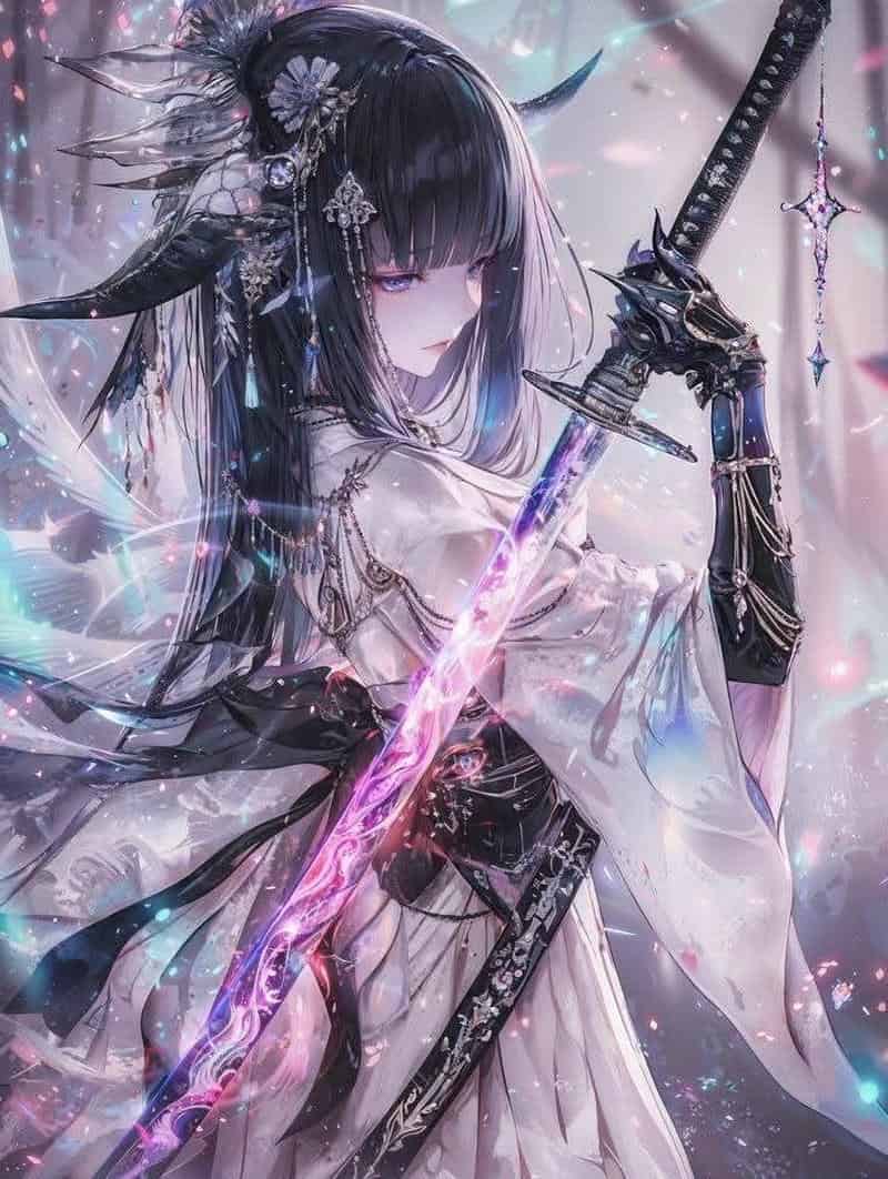 anime nữ cầm kiếm