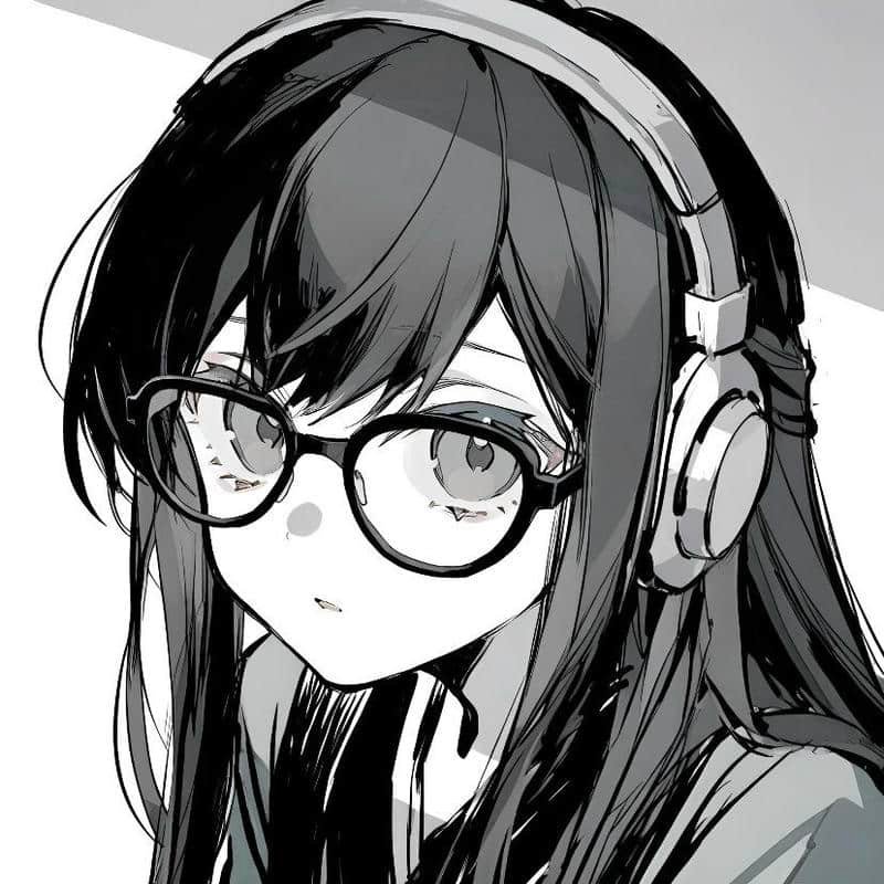 anime nữ đeo kính