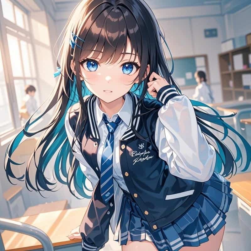 anime nữ học sinh ảnh cute iu