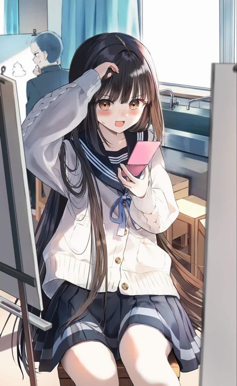 anime nữ học sinh đáng iu