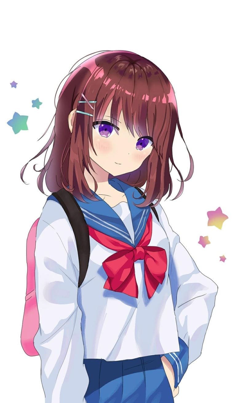 anime nữ học sinh đẹp xinh