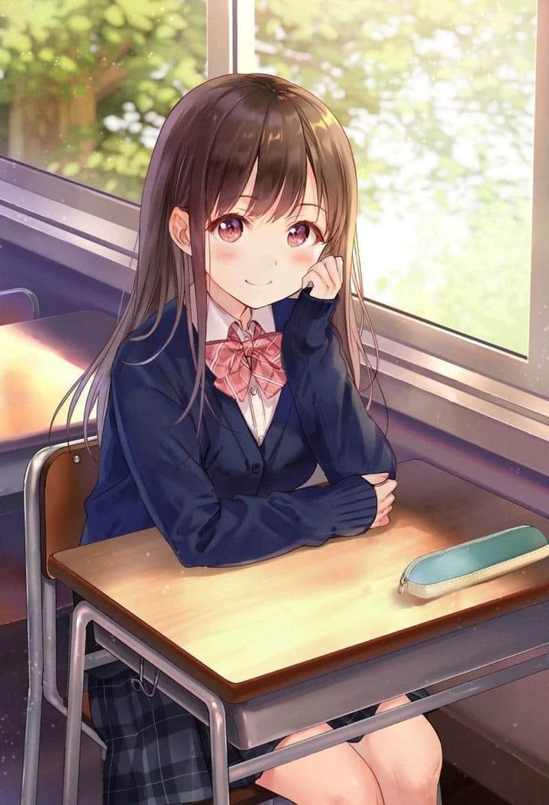 anime nữ học sinh hình ảnh