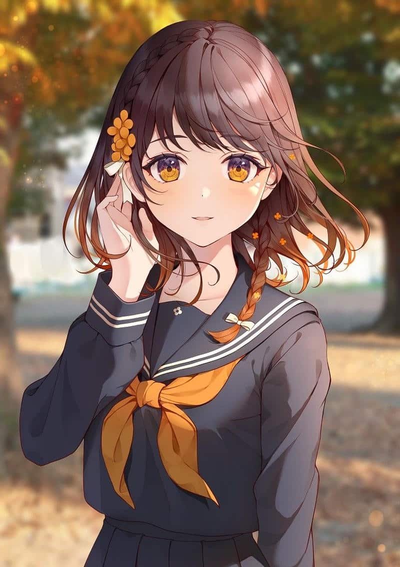 anime nữ học sinh hình