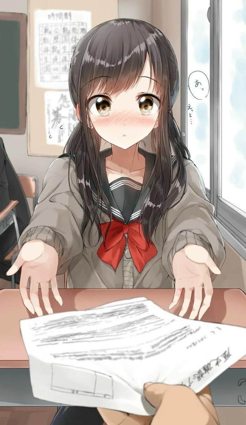 anime nữ học sinh xinh