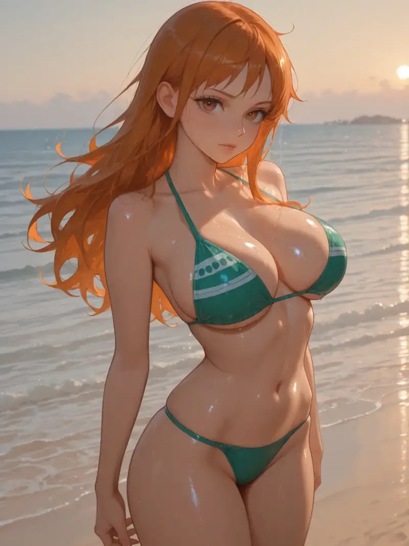 gái xinh anime mặc bikini