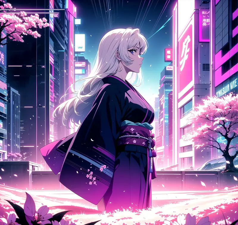 hình ảnh anime nữ mặc kimono 5